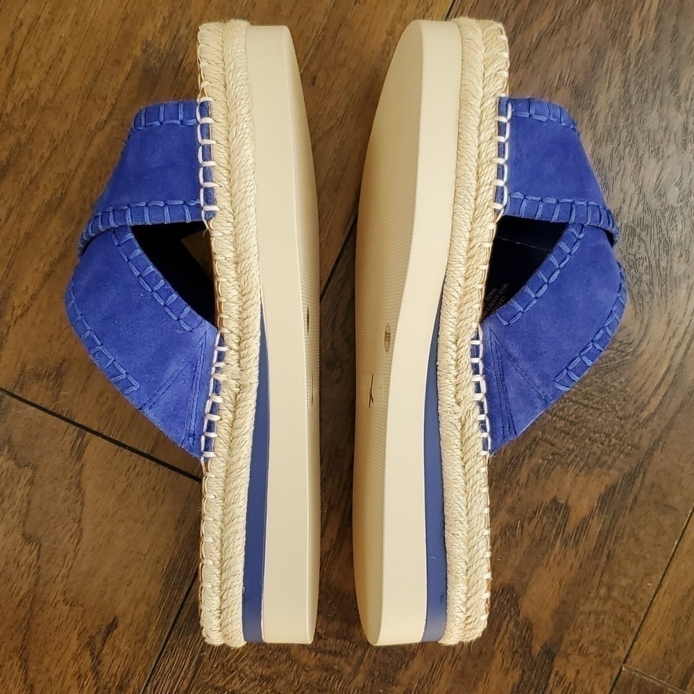 Vince Camuto Belisnda Leather Crossband Slide Platform Sandles Size 8W - Picture 11 of 17